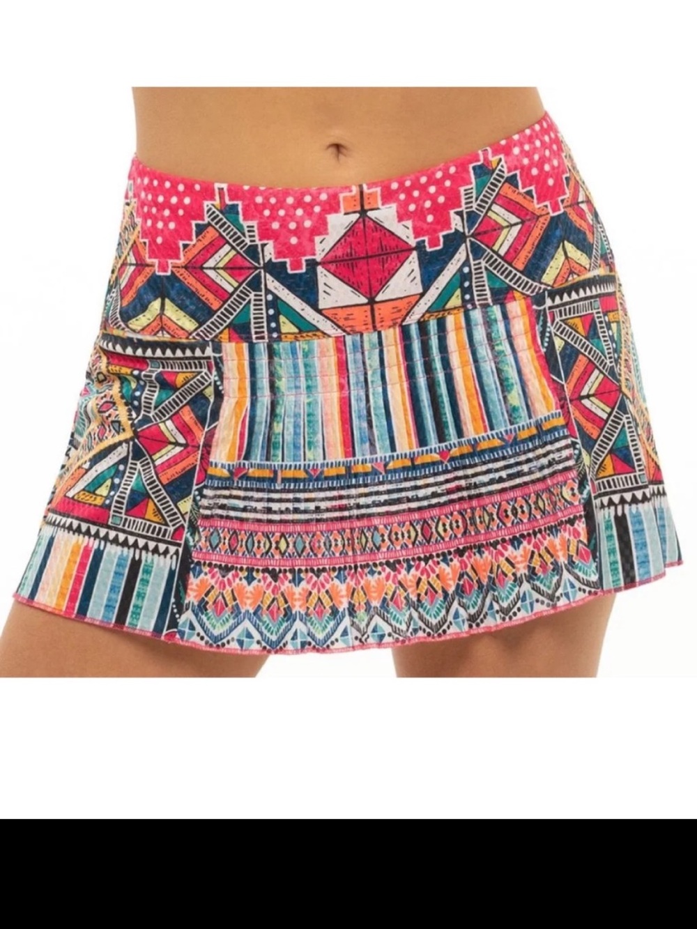 Lucky in love Women’s Pink Multi-Pattern tennis skort